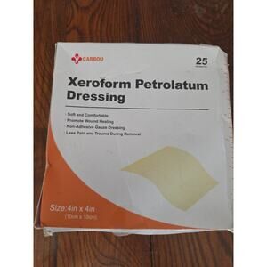 Carbou 4"x4" Medical Xeroform Petrolatum Dressing, Non-Adhesive Gauze Pads, Soft